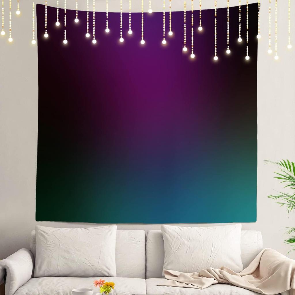Northern Lights Wall Tapestry,View Over A Lake Green Storm Cloud Sky Wall Hanging Large Tapestry Decoration Polyester Fiber