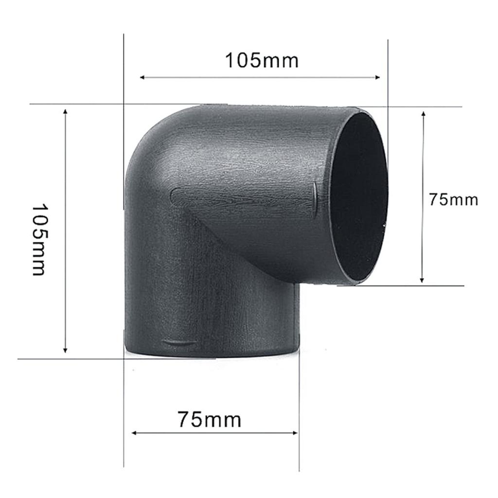 Bairong 75Mm Car Air Heater Duct Pipe Air Vent Outlet Right Angle Elbow Bend Pipe Exhaust Connector for Ebepaeer