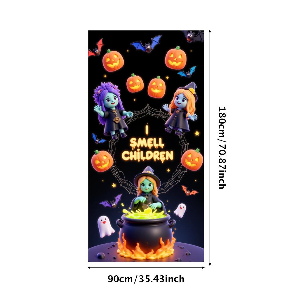 Halloween Banner Kessel Kürbis Banner Halloween Party Banner Farbenfrohes Design für Halloween Party Themenparty