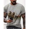 Men's T-shirt with Interesting Bee Pattern 3D Printed Top T-shirt Summer Women's Street Fashion Shirt