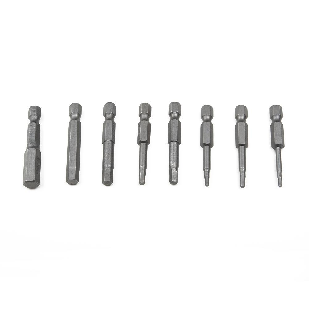 8pcs Hex Key Bits Set Quick Connect Power Drill 1 4 Magnetic Handle
