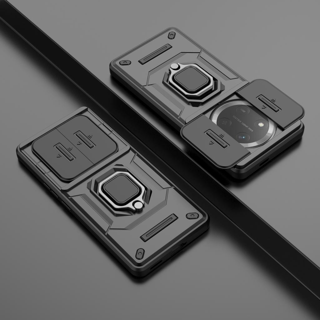 For Honor X60 Pro 5G/Magic7 Lite 5G Case PC+TPU Kickstand Phone Protector with Lens Cover