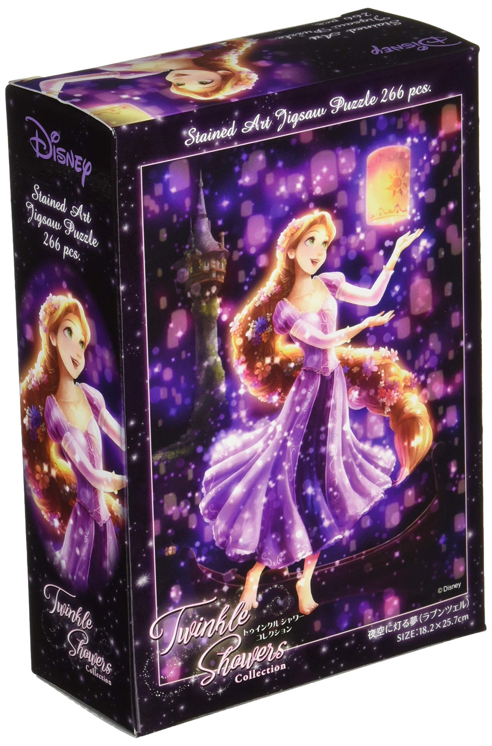 

266-piece jigsaw puzzle from Disney s Rapunzel Gyutto Series Twinkle Shower Collection [Stained Art] (18.2 x 25.7 cm)