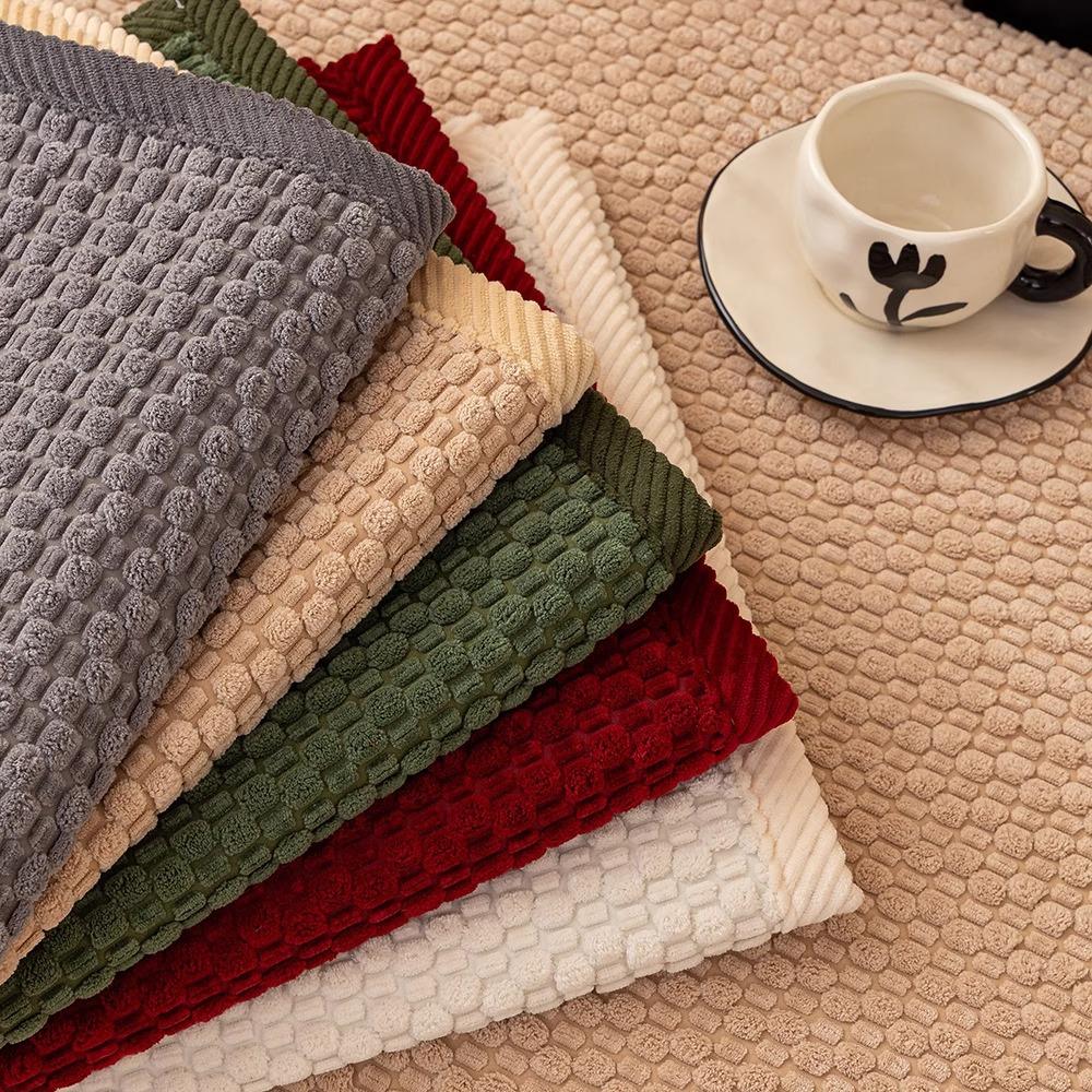 Luxury Premium Sofa Cushion Four Seasons Autumn and Winter Solid Color Corduroy Non-slip Seat Cushion Anti-cat Scratch Sofa Cover Full Cover Towel