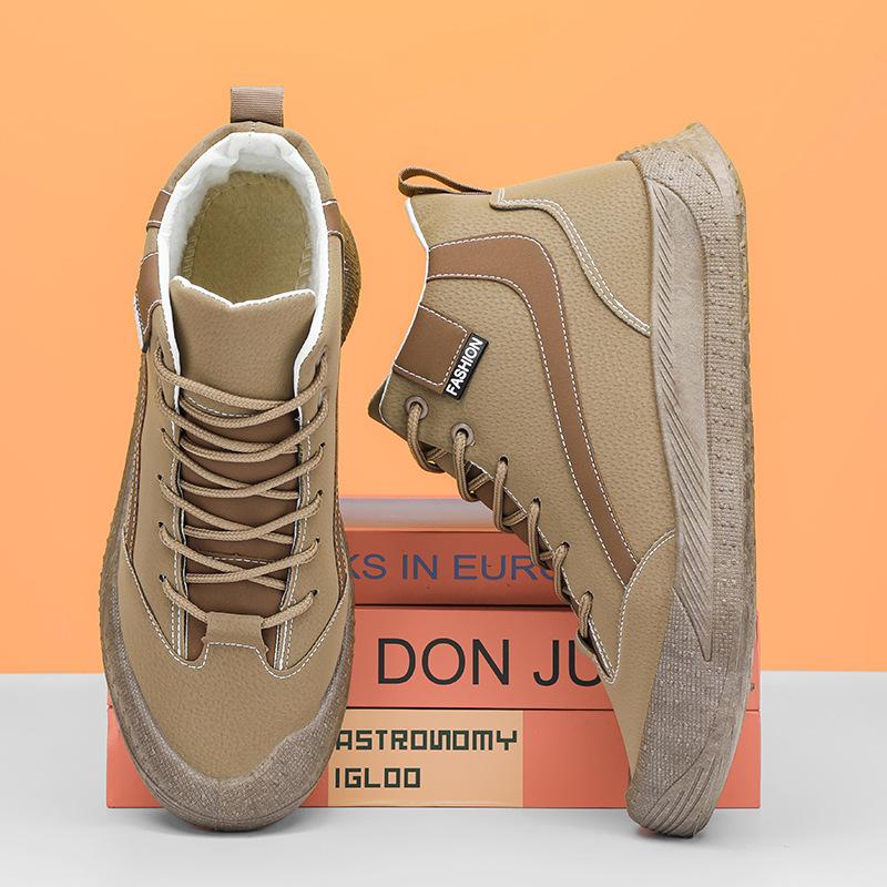 Snow Boots Men Boots 2024 Winter Plush Warm High Top Cotton Shoes Thick Sole Outdoor Anti Slip Cold Proof Comfort Ankle Boots