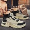 Hot Selling Men's Lace-up Ankle Boots 2025 Autumn High Top Man Platform Boots Comfort Non-Slip Motorcycle Boots Men Work Shoes