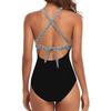 One-piece SSwimsuit for Women, European and American Backless Splicing Sexy Bikini Swimsuit