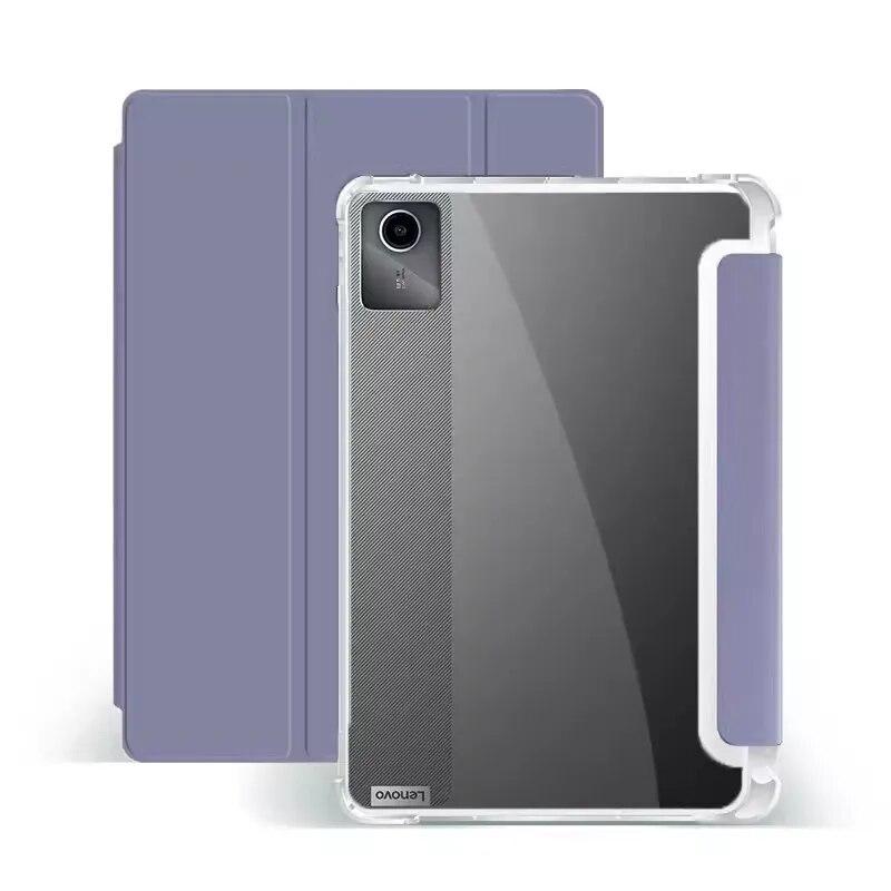 Mykt silikondeksel for Lenovo Tab M11 11 tommer 2024 Pad 11 P11 11,5 M10 Plus 10,6 P11 Plus Pro 11,5 Triple Fold Transparent deksel