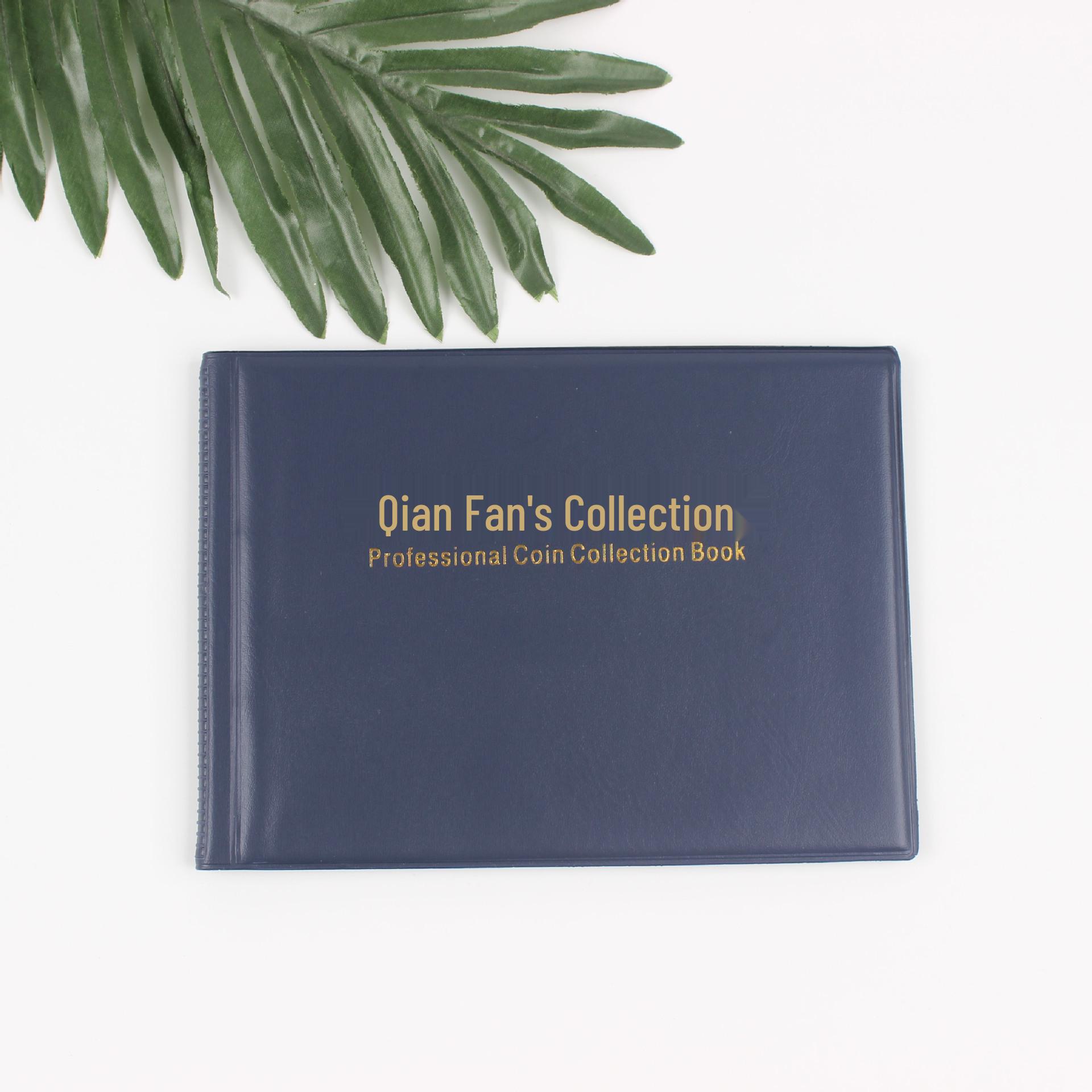 

Альбом для хранения и коллекционирования монет на 180 карманов для юбилейных, старинных и медных монет темно-синий