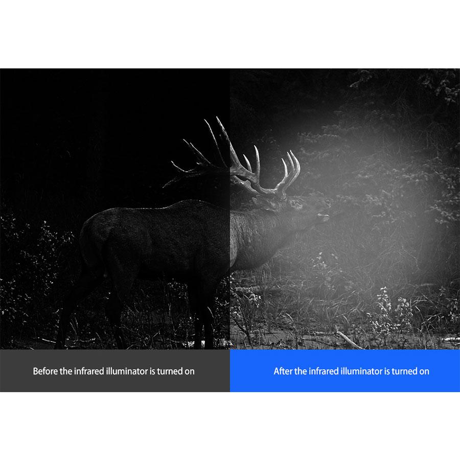 Fire Wolf 5.0 inch display Siamese night vision HD 1080P oscilloscope camera infrared illuminator rifle sight hunting optical system