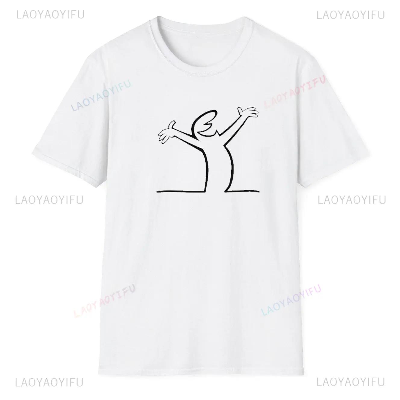 

La Linea Walking Unisex TShirt The Line Osvaldo Cavandoli TV Original Round Collar Individuality T Shirt Print Y2k Streetwear#Color(3) XXXXXL чёрный