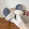 Fashion 2025 Closed Toe Warm Cotton Slippers Women Faux Fur Thicken Plush Winter Home Shoes Woman Lightweight Casual Indoor Shoes Female
