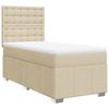 Boxspringbed met Matras Crème 90x200 cm Stof