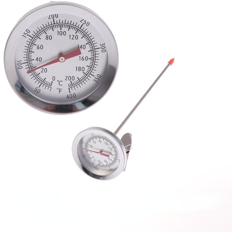 Silber Ölthermometer Kochtemperaturmesser Edelstahl-Sonden-Thermometer Milch Kaffee Lebensmittel Fleischthermometer