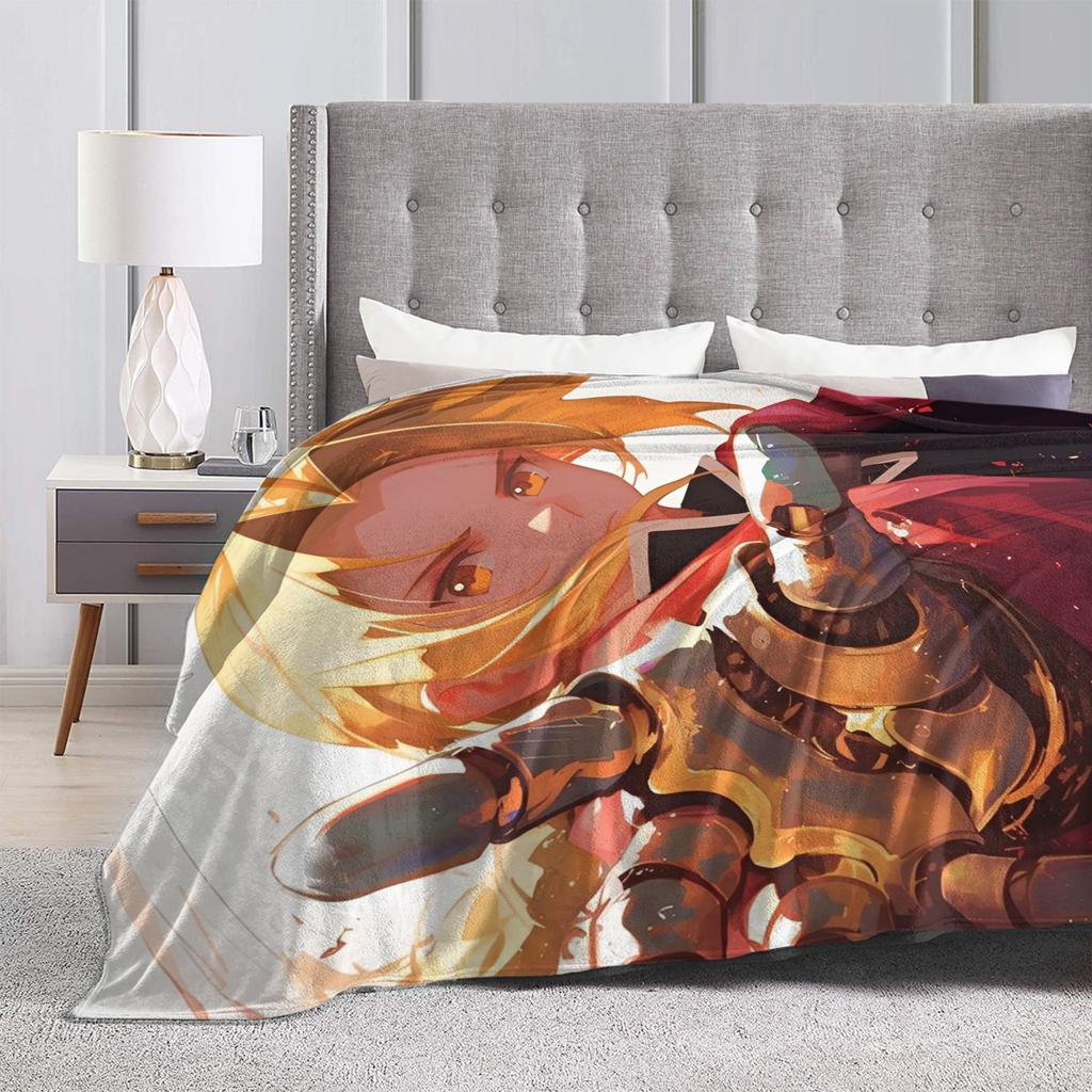Warm Soft BlanketChildren Picnic Fullmetal Alchemist  Throw Blanket  Flannel Bedspread For Bedroom Comfortable Sofa Bed Cover