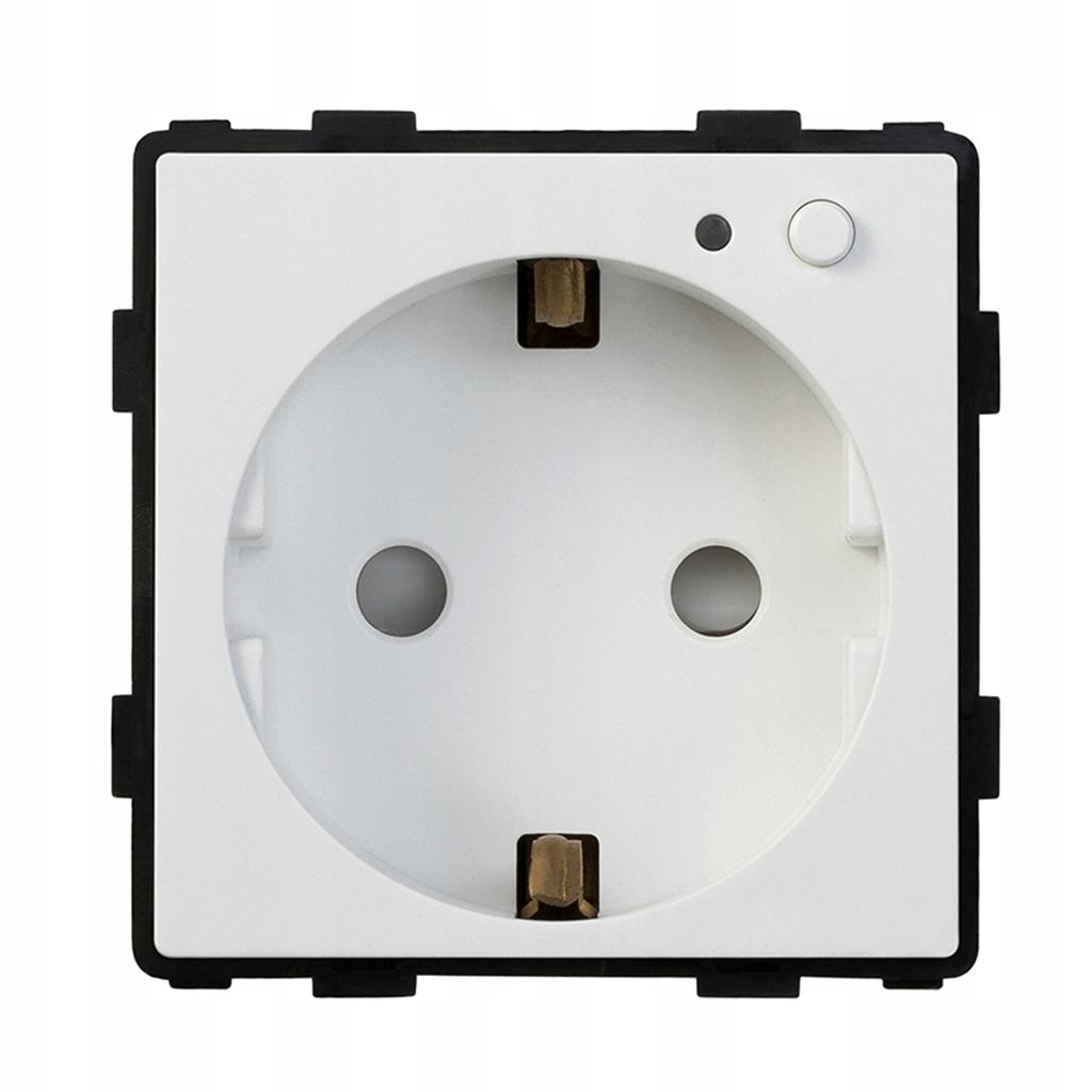 ZigBee TUYA Smart socket + RTX glass frame white