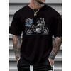 European Size Men's Fashion Trendy Short Sleeve Printed T-Shirt