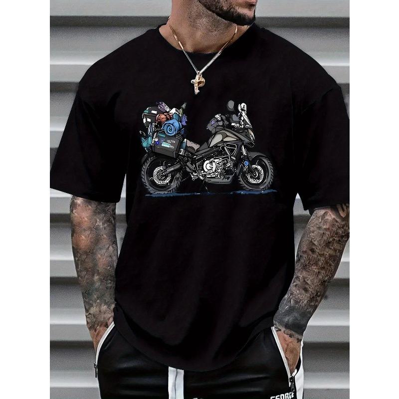 European Size Men's Fashion Trendy Short Sleeve Printed T-Shirt