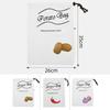 Reusable Onion Potatoes Drawstring Storage Bag Canvas Side Zipper Vegetable Fruit Organizer Large Size Washable Garlic Keeper