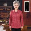 Spring Apparel for Elderly Women: Lapel Shirts for Mothers Aged 60-70+