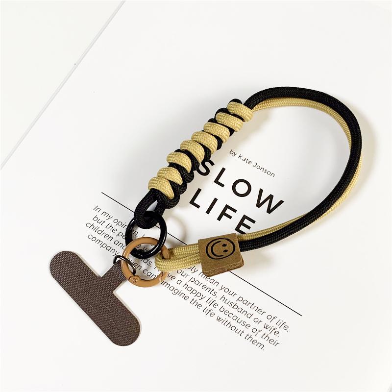 

Double Ring Buckle Woven Phone Case Hanging Rope Universal Collision Color Short Handheld Lanyard Cellphone Anti-lost Wristband Polyester / Nylon