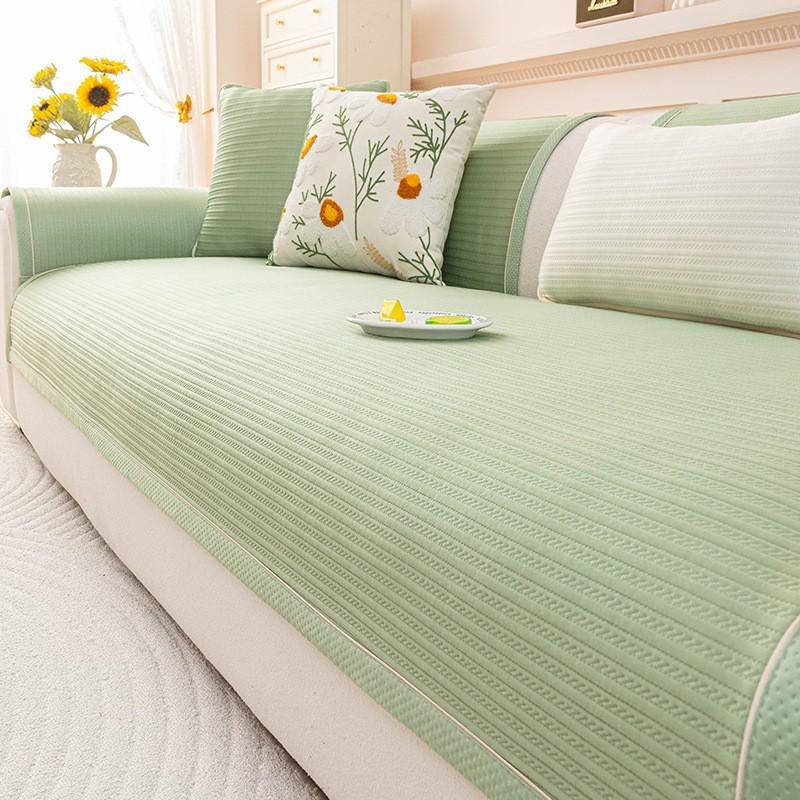 Cooling Ice Silk Sofa Cover Slipcover Non-Slip Seat Pad Living Room Couch Cushion Mat