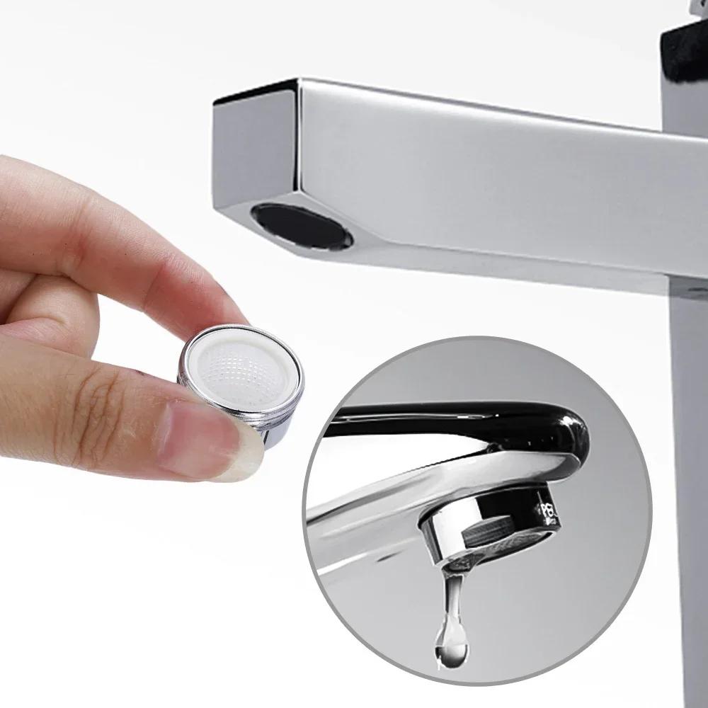 1/6set Messing Wassersparhahn Belüfter Gewinde Bad Wasserhahn Bubbler Austauschbarer Filter Gemischte Düse 24mm Bad Teil