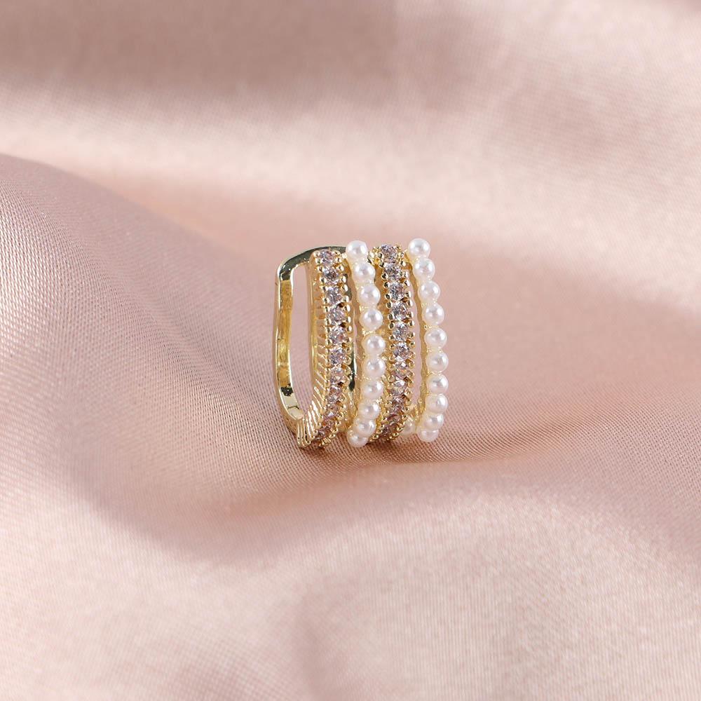 No Piercing Multilayer Korean Earrings for Women Cartilage Clip Earrings Ear Cuff Pearls Ear Clips