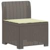 1 Seater Garden Sofa with Cushions Rattan Look PP Light Gray