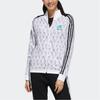 Adidas Neo Stand Collar Striped Zip Long Sleeve Jacket Women Jackets White FU3582