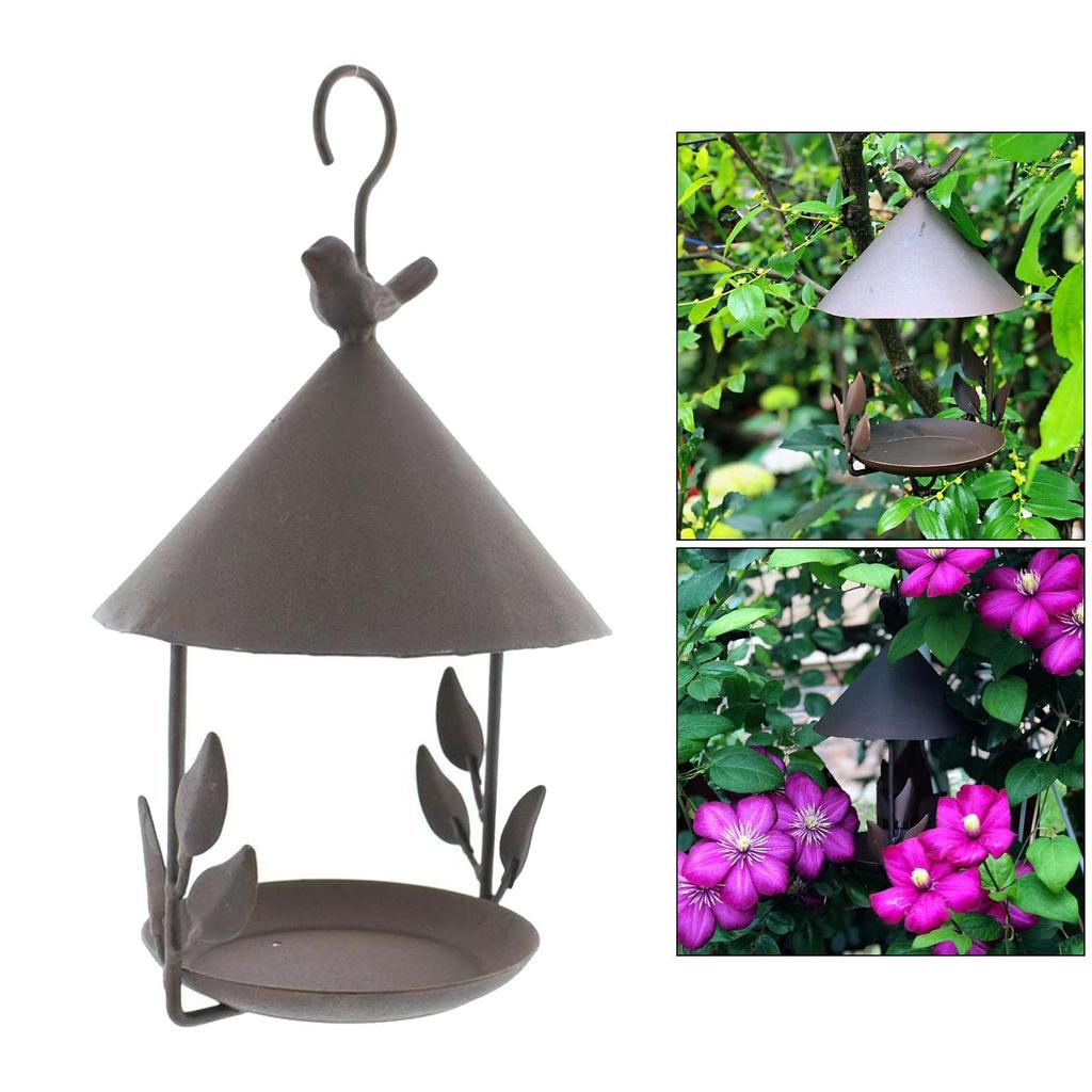 Metal Peanut Nut Feeder with This Wild Bird Unique Station Metal Bird Feeder Hanging Garden Decoration House, Hook,