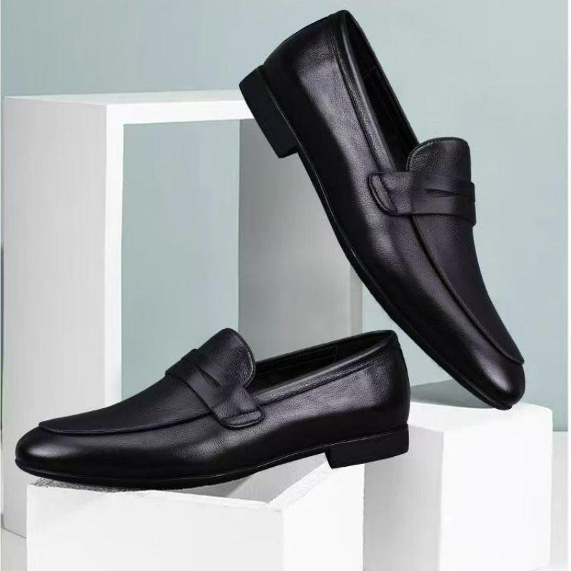Men's Dress Shoes Business Leather Shoes Classic Slip on Soft Sole Formal Shoes Breathable Loafers British Style Office Men Shoe