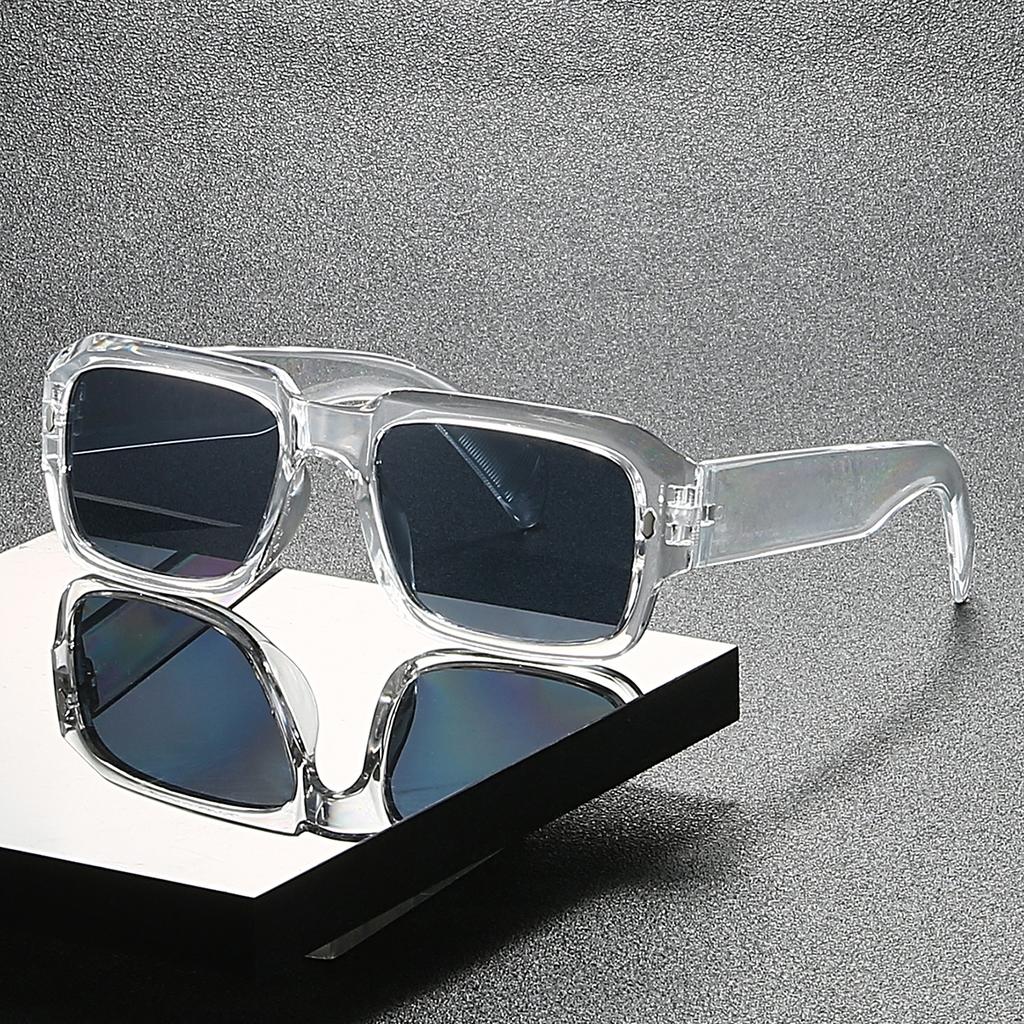 1Pc Vintage Square Stylish Eyeglasses Set for Male and Female - Perfect for Parties Outdoor Activities and Photography Props