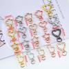 5pcs Pet Dog Buckles Connector Openable Metal Sping Clasp Star Heart Cat Flower Ring Carabiner Keychain Bag DIY Jewelry Findings