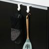 2Pcs Space-saving Door Hooks Multi-Functional ABS Minimalist Design Cabinet Door Hanger for Kitchen