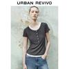 UR2026 Women's Colorblock Faux Two-Piece T-Shirt