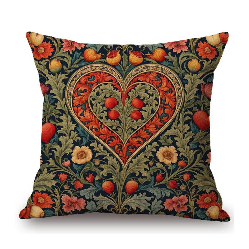 Pink Strawberry Rose Ivy Orchid Compton Classic William Morris Style Home Decorative Sofa Throw Pillow Case Cushion Cover Case