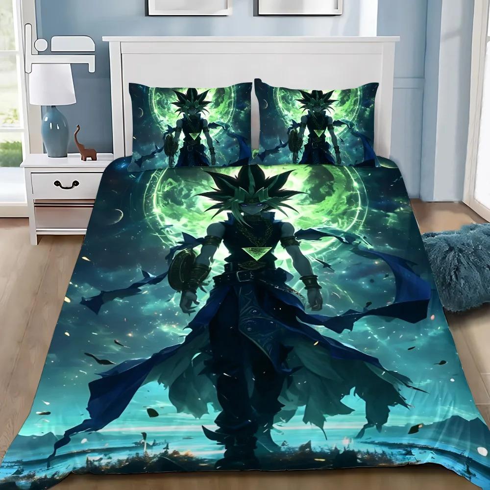 3D Print Yu-Gi-Oh MONSTER CARD Anime Bedding Set Duvet Cover Bed Set Quilt Cover Pillowcase Comforter king Queen Size Boys Adult