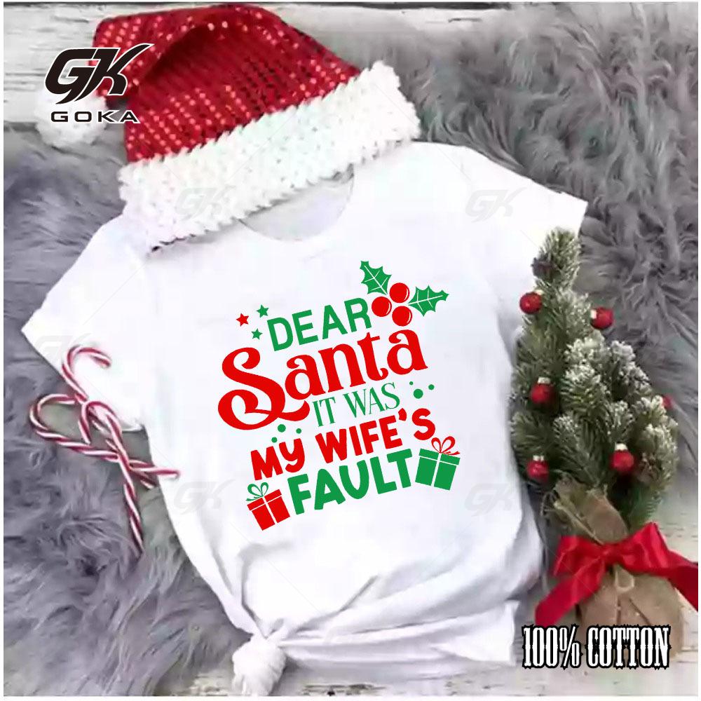 

Dear Santa Letter Print Funny Casual Women Top Tee Shirt Colored Christmas Santa Hat T-shirt Cute Merry Xmas Holiday Gift Tshirt 4XL
