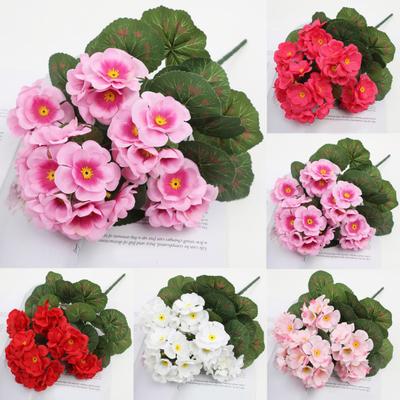 1/2Pcs Artificial Geraniums Realistic UV Resistant Fake Flower Wedding Party Indoor Outdoor Office Table Centerpiece Plastic Faux Floral Decoration