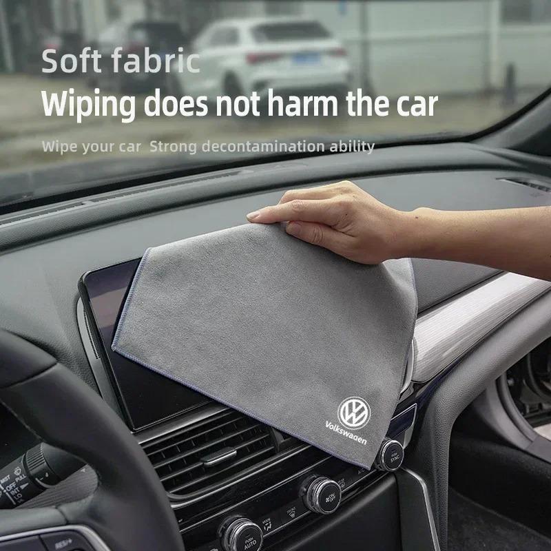 Car Interior Cleaning Tools Microfiber Towel Wiping Cloth Clean Rag For VW GTI Polo Golf Passat Tiguan Arteon Touareg TaigoAL8