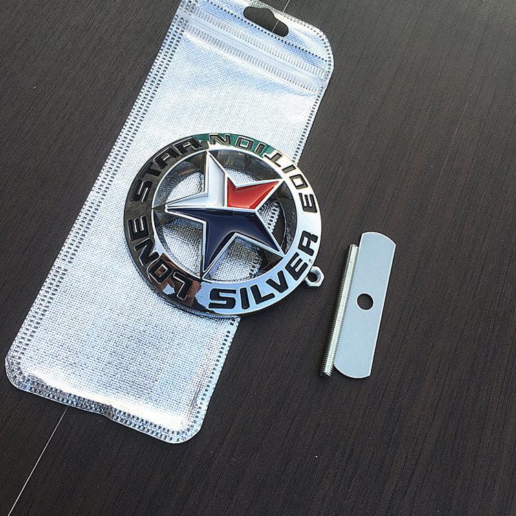 Personalized three-dimensional Texas version car sticker Lone Star grille modification