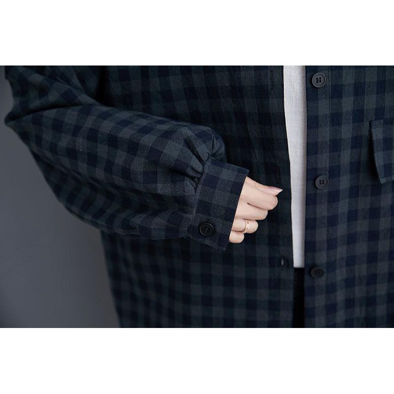 Plaid Shirt Women's Autumn New Long-sleeved Loose Jacket Mid-length Top