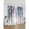 2pcs/Set Countryside Sunflower,Chrysanthemum,Red&Yellow Rose,Ivy Printed Trendy Floral Curtains Used For Living Room Room,Bedroom,Home