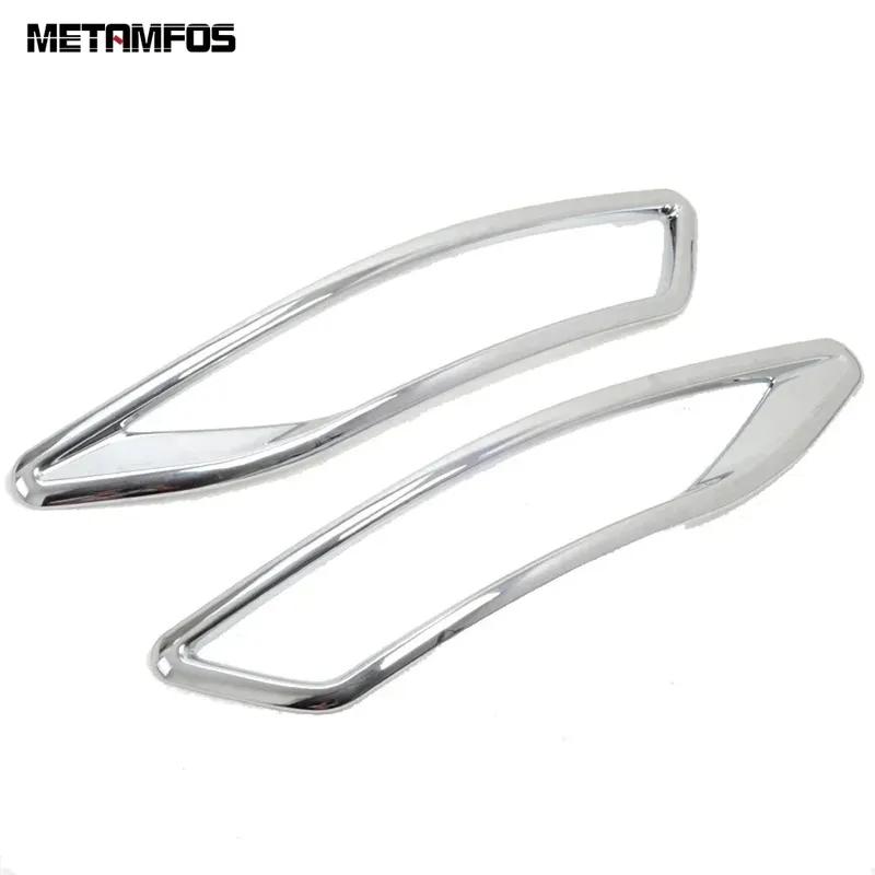 For Volkswagen VW Touran 2016- 2024 Chrome Fog Rear Light Lamp Cover Trim Foglight Foglamp Protector Accessories Car Styling