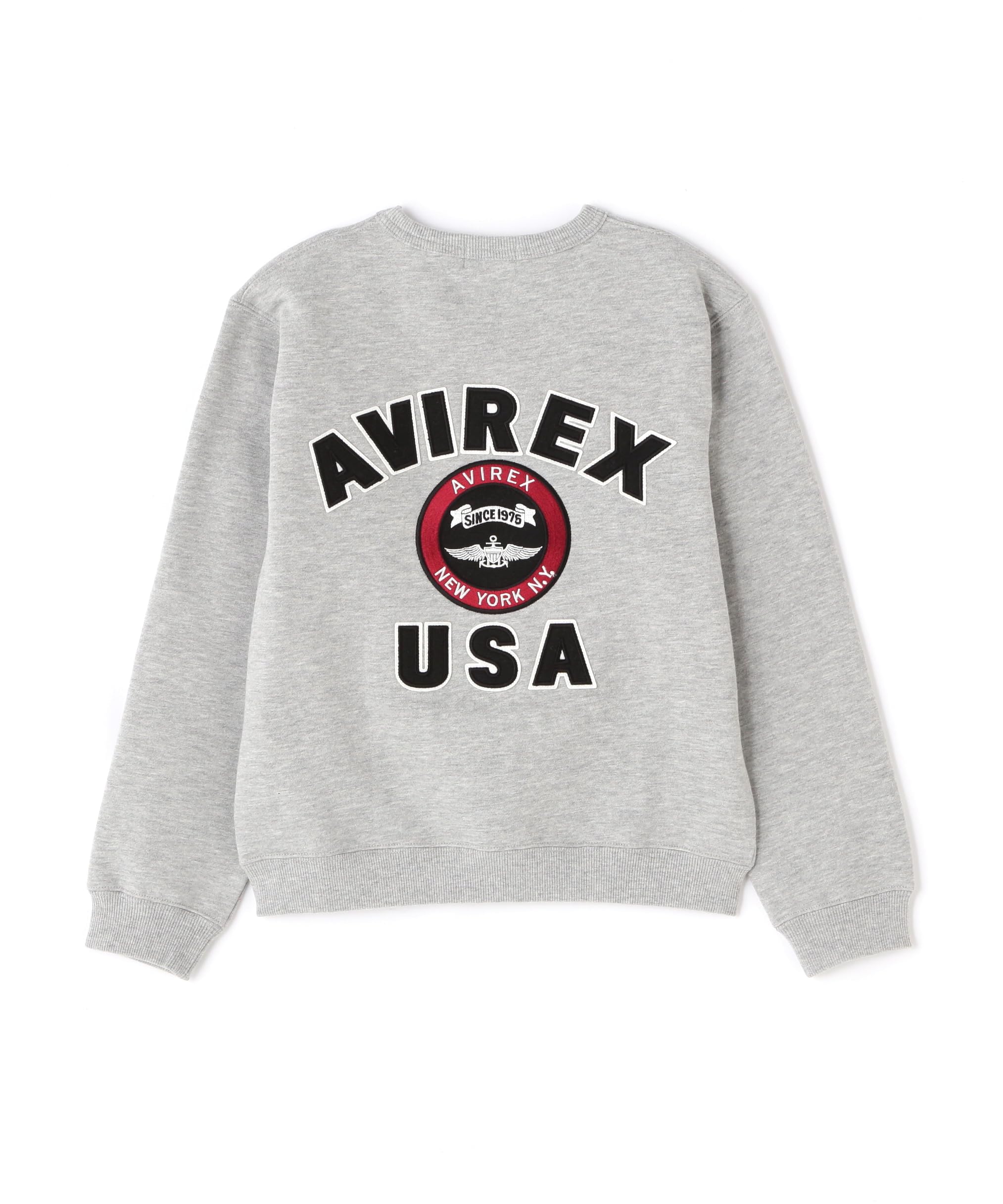 AVIREX KIDS VARSITY LOGO CREWNECK SWEAT 783-3930953 100 oxford