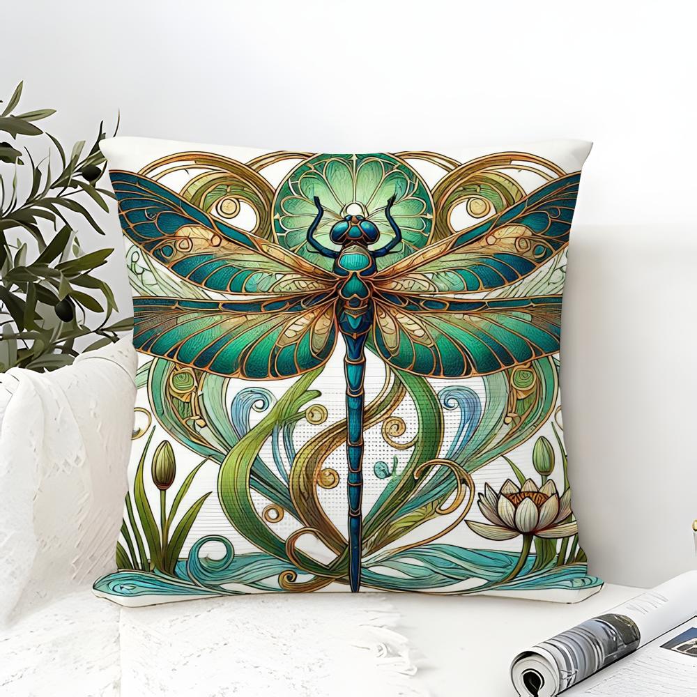 Natural Beautiful Floral And Butterfly Prints Pillow Case Linen Pillow Case Sofa Home Decor Cushion Cover Cushion Cove