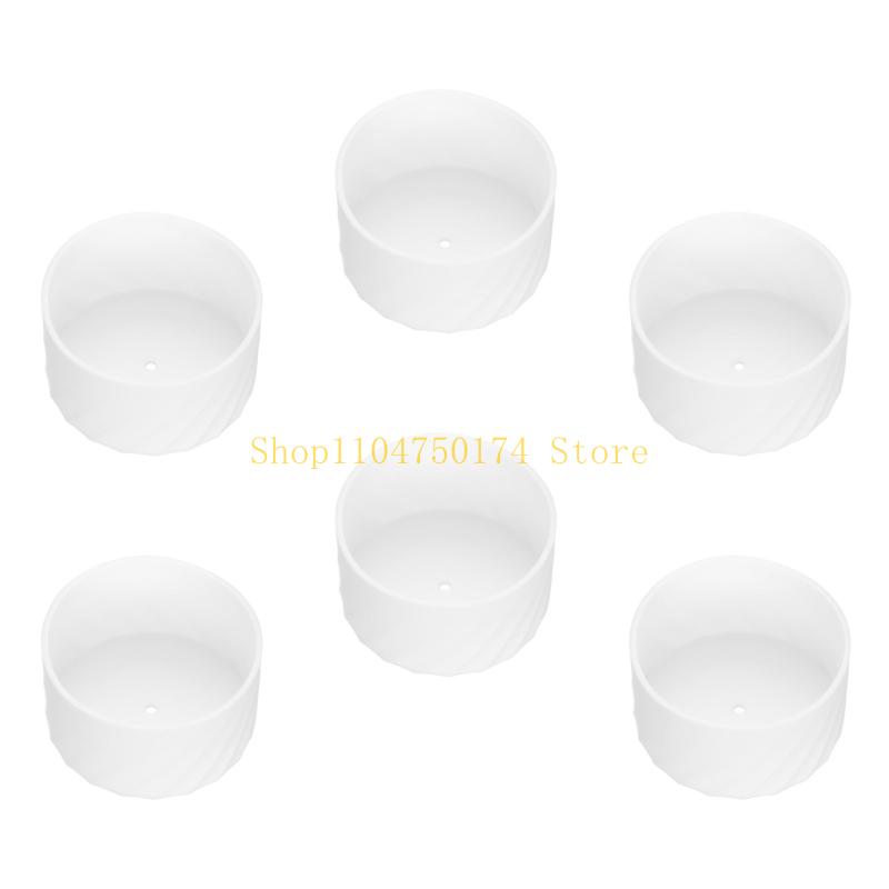 6 Stück Weicher Silikon-Getränkebehälter-Schutz 7,5 cm Durchmesser Stoßdämpfende Becherhülle Für Zuhause Büro Outdoor Top-Angebot