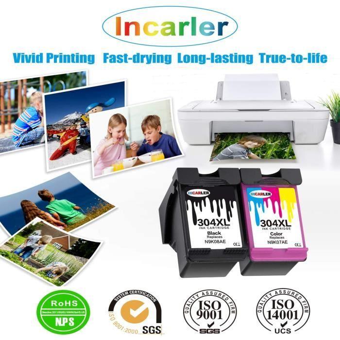 PRINTER CARTRIDGEIncarler 304 XL Remanufactured Cartridge Ink Compatible with HP 304XL for HP Deskjet 2620 3720 2630 366