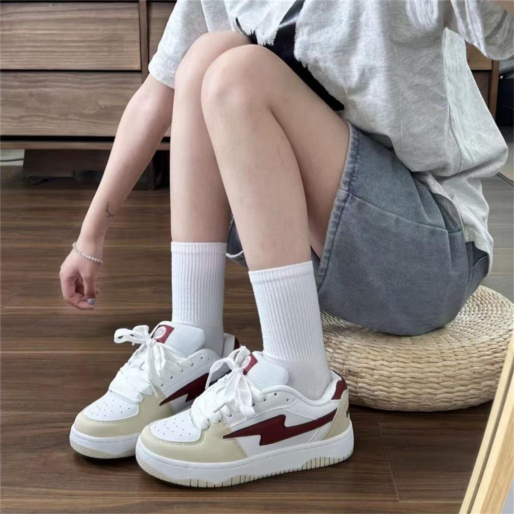 Couple bread shoes Hong Kong style Han Su ins retro student casual board shoes breathable and non-slip